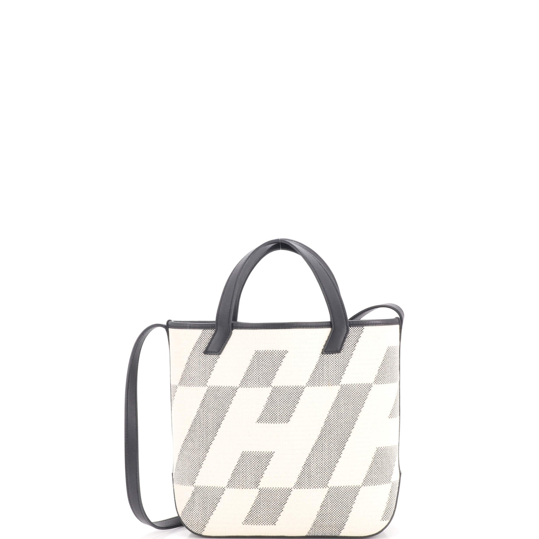 Hermes Cabas H en Biais Tote Canvas with Leather 27