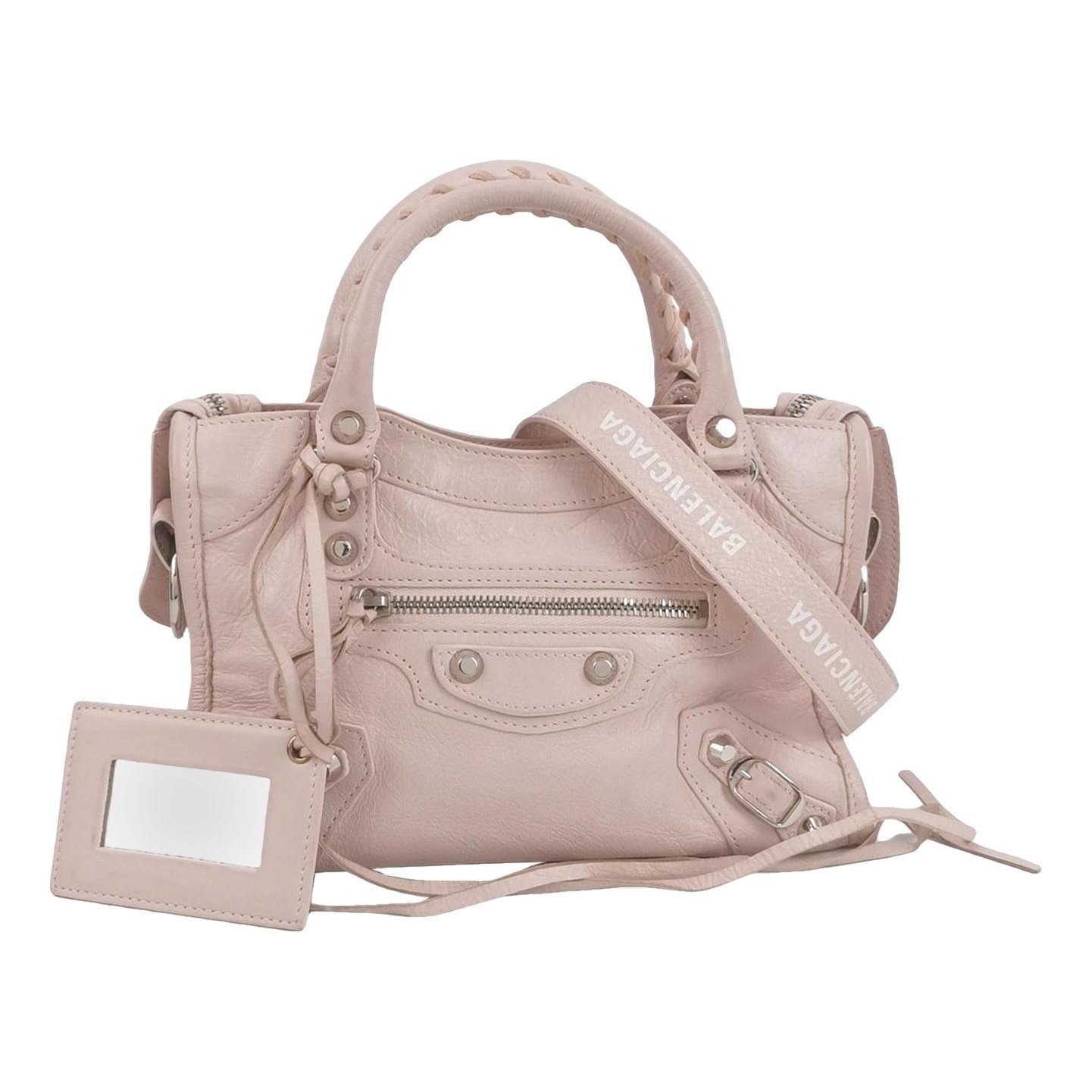City leather handbag