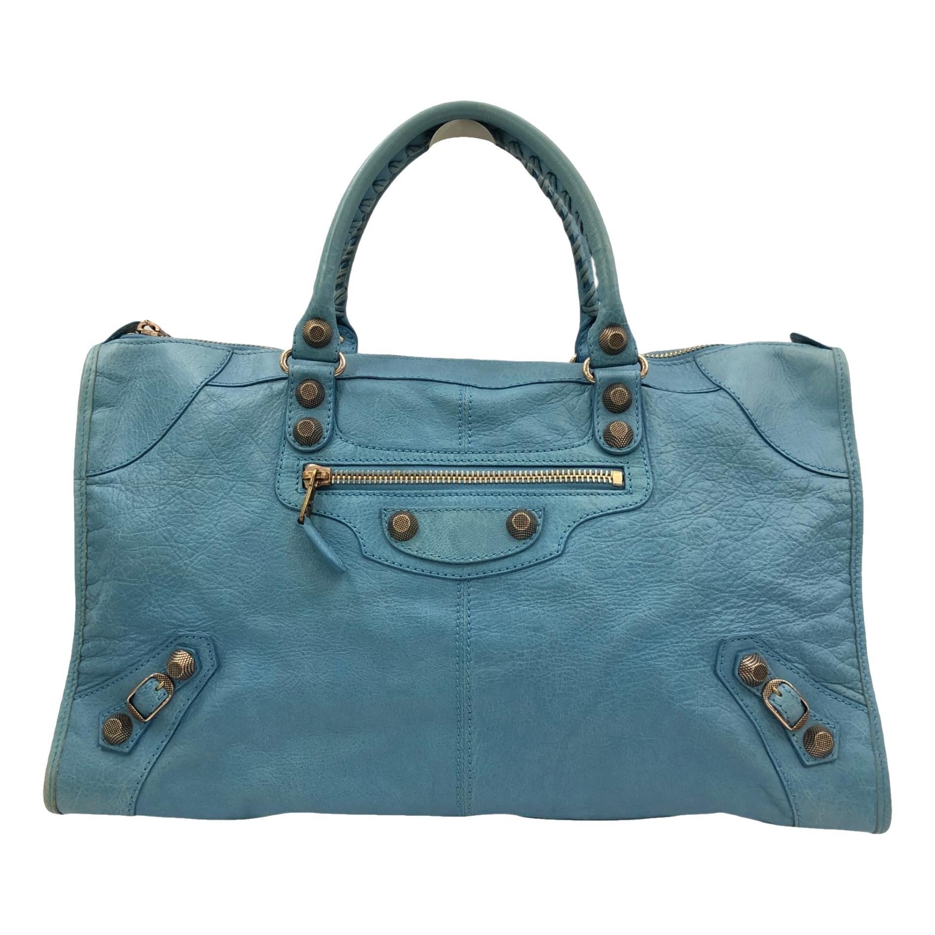 Work leather handbag