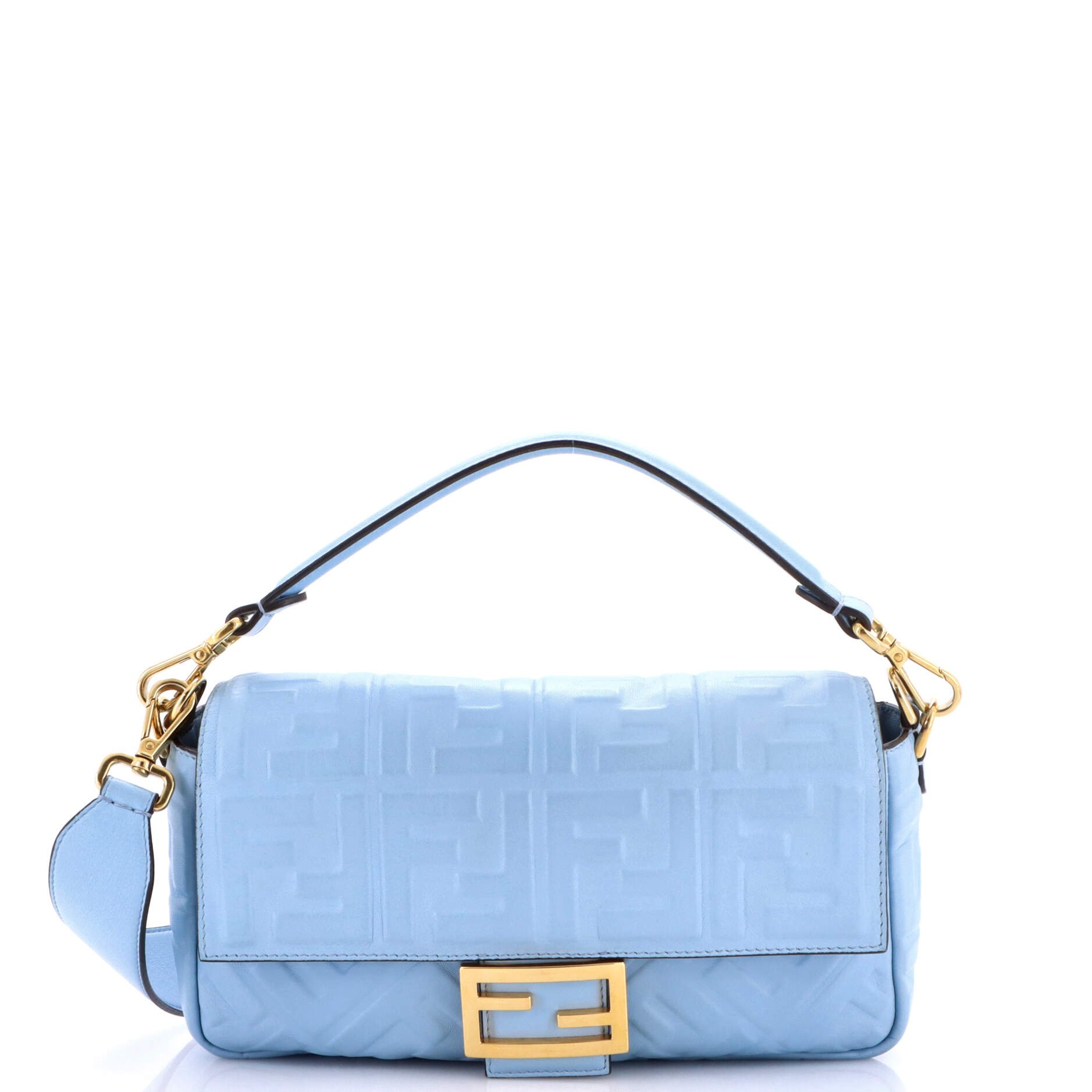 Baguette NM Bag Zucca Embossed Leather Medium