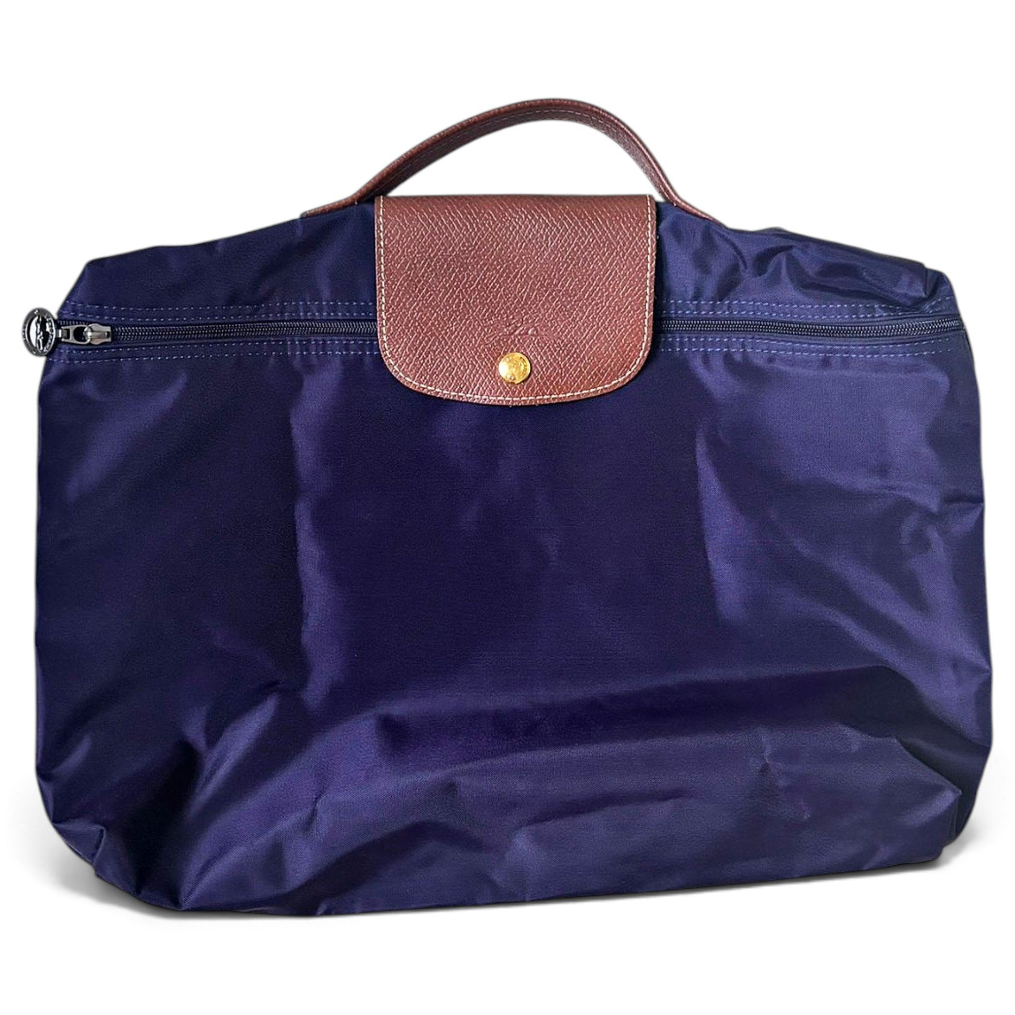 Pliage leather satchel