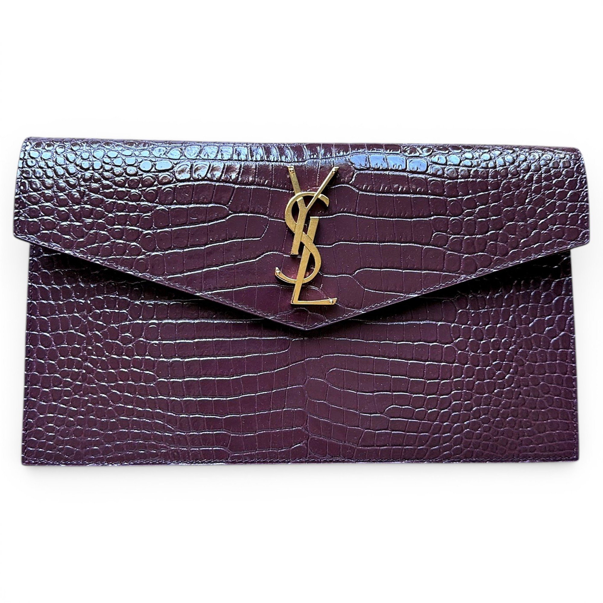 Saint Laurent Uptown leather clutch bag
