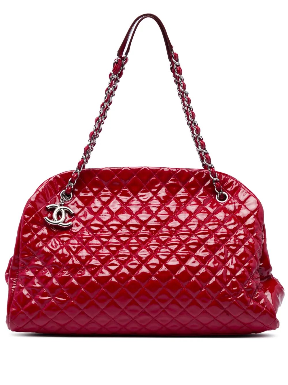 2010-2011 Maxi Quilted Patent Just Mademoiselle Bowling Bag tote bag