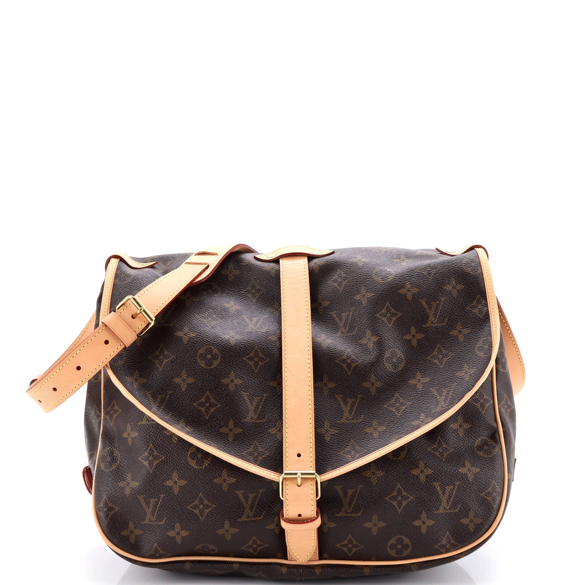 Louis Vuitton Saumur Handbag Monogram Canvas 35