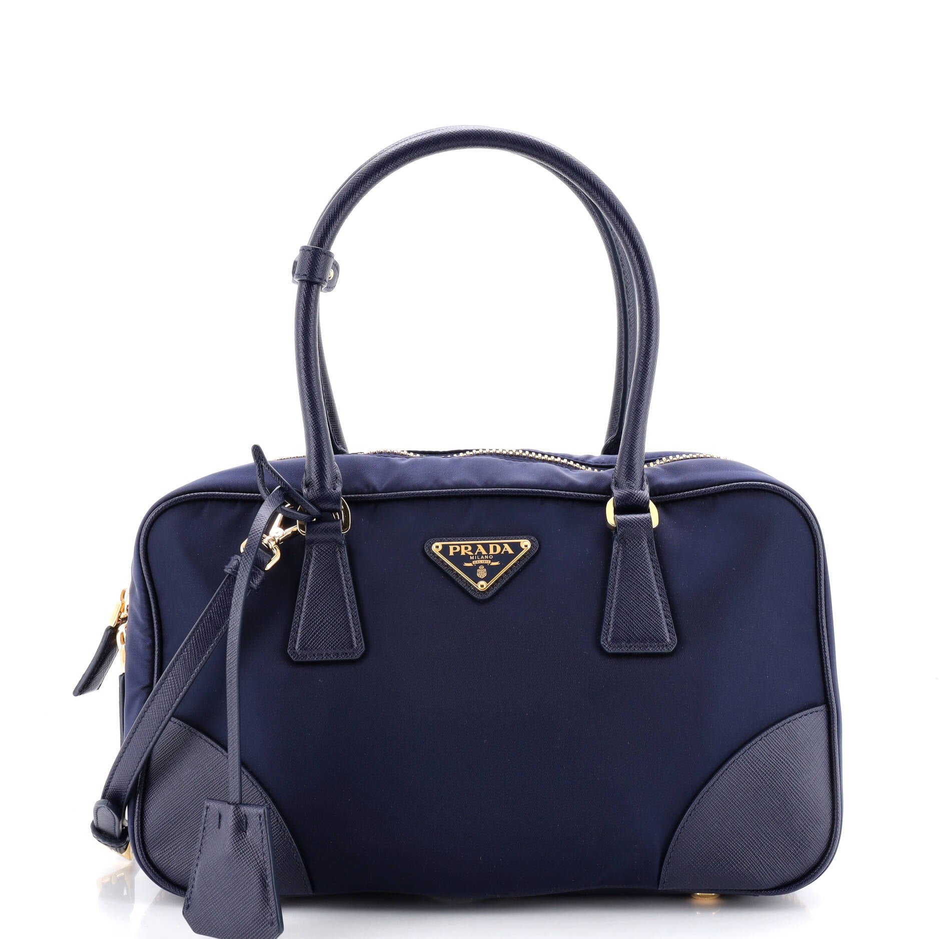 Re-Edition 1978 Bauletto Bag Re-Nylon with Saffiano Leather Medium