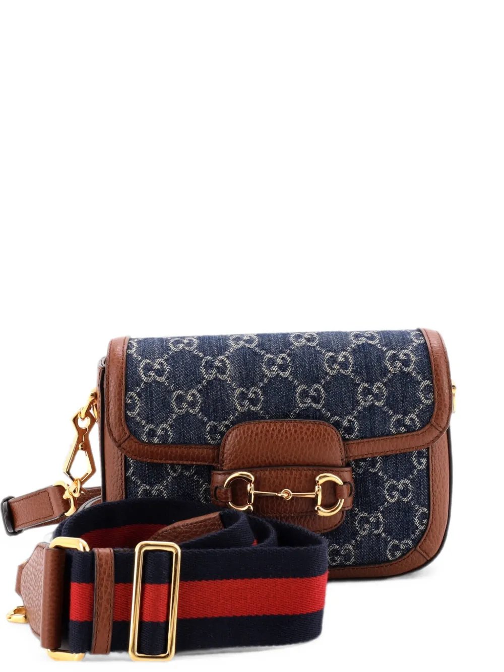 Horsebit 1955 GG Denim Mini shoulder bag