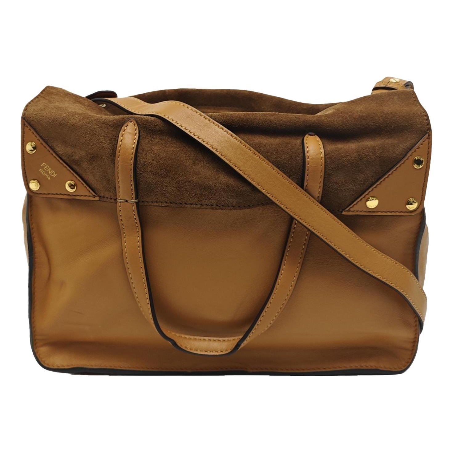 Flip leather handbag
