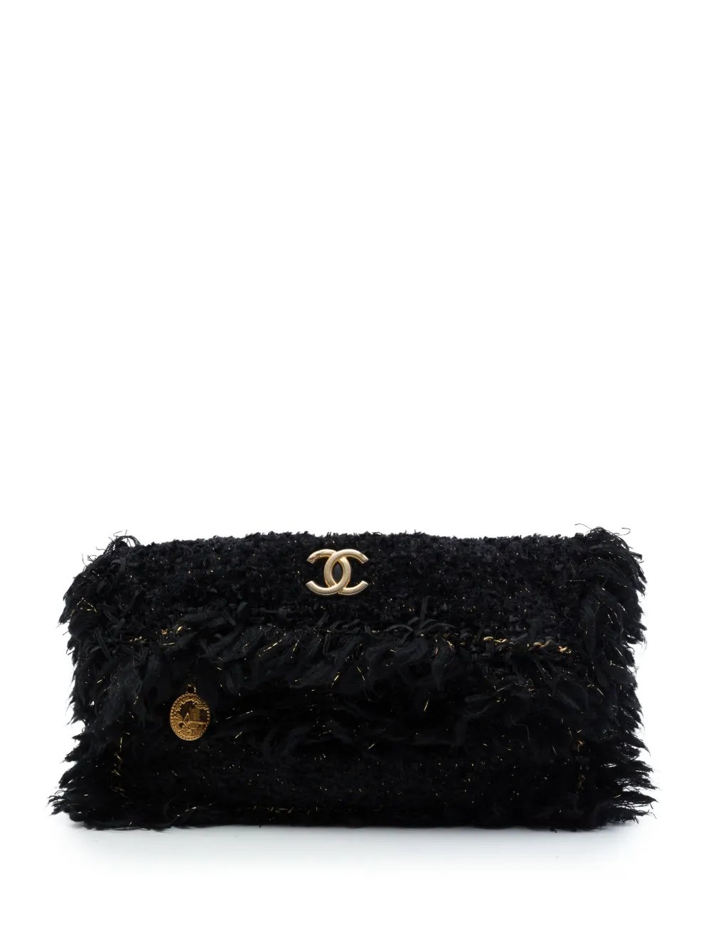 2017-2018 Paris Cosmopolite Tweed Fringe clutch bag