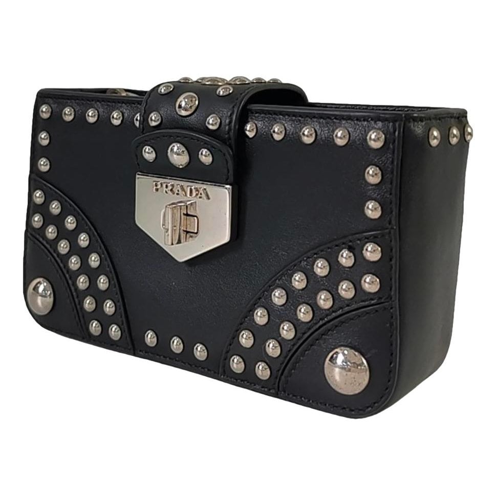 Leather clutch bag