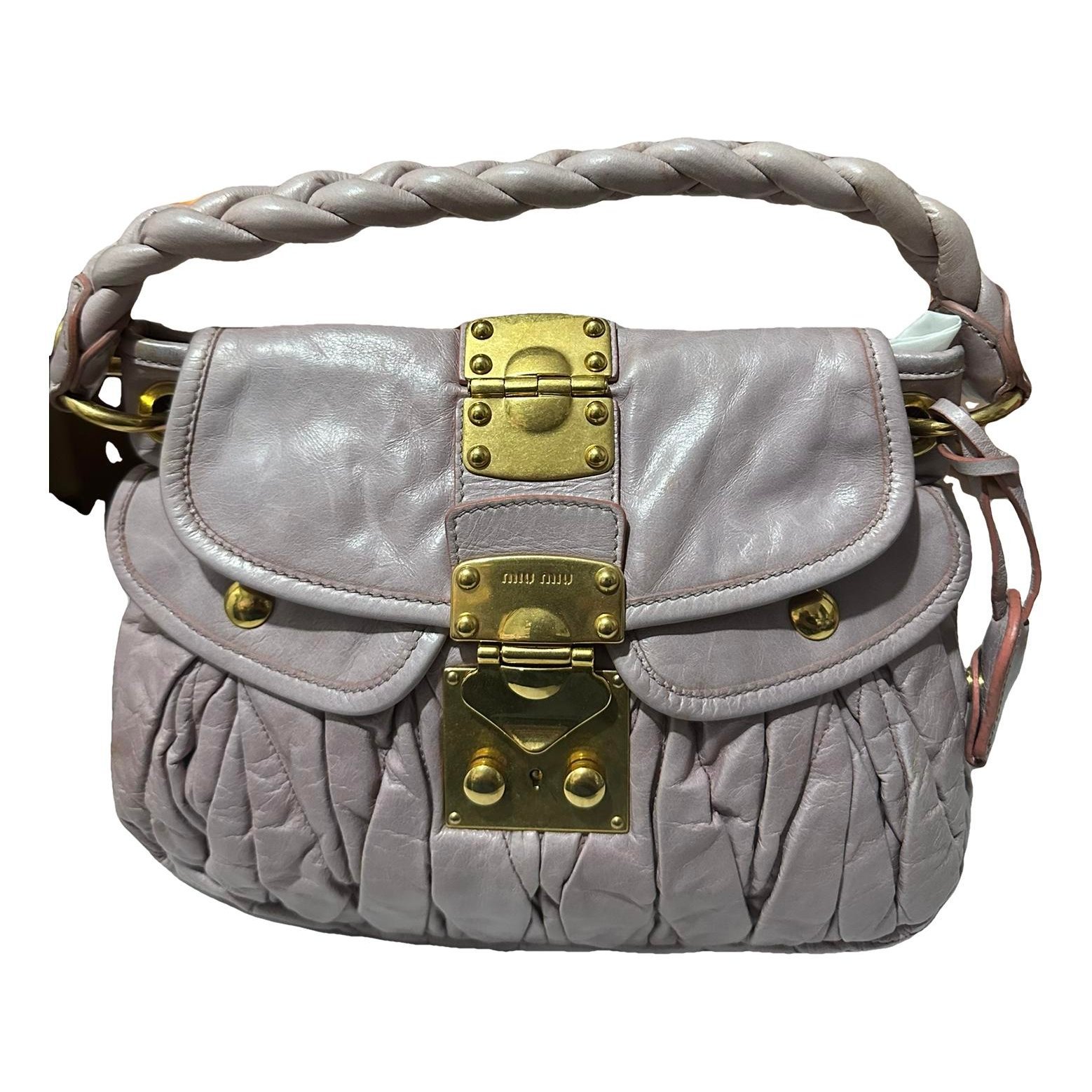 Coffer leather handbag