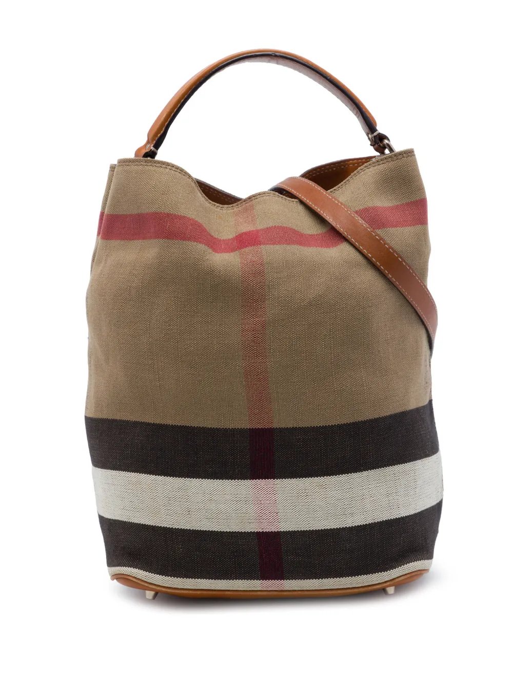 2000-2017 Medium Mega Check Canvas Ashby Bucket Bag satchel