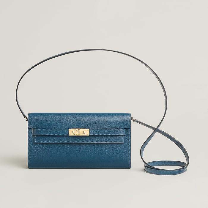 Deep Blue Kelly Classique to Go Wallet