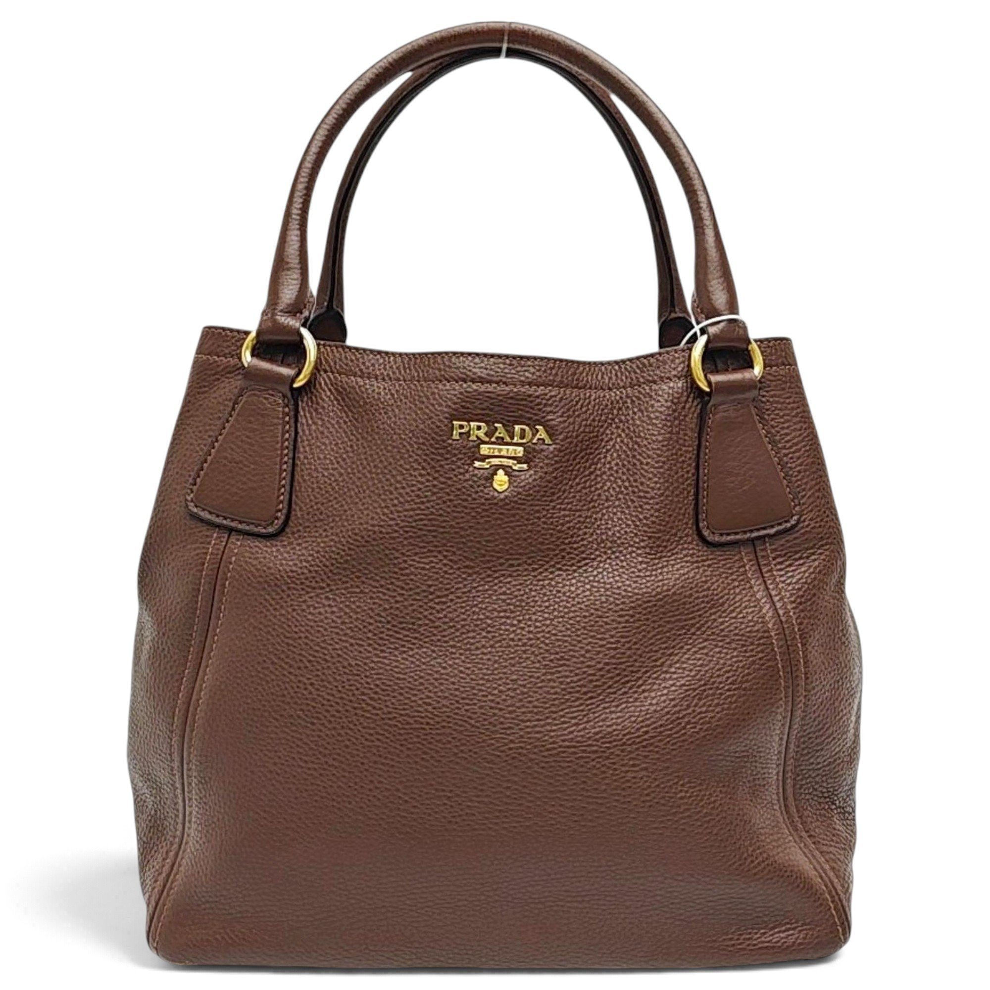 Double leather handbag