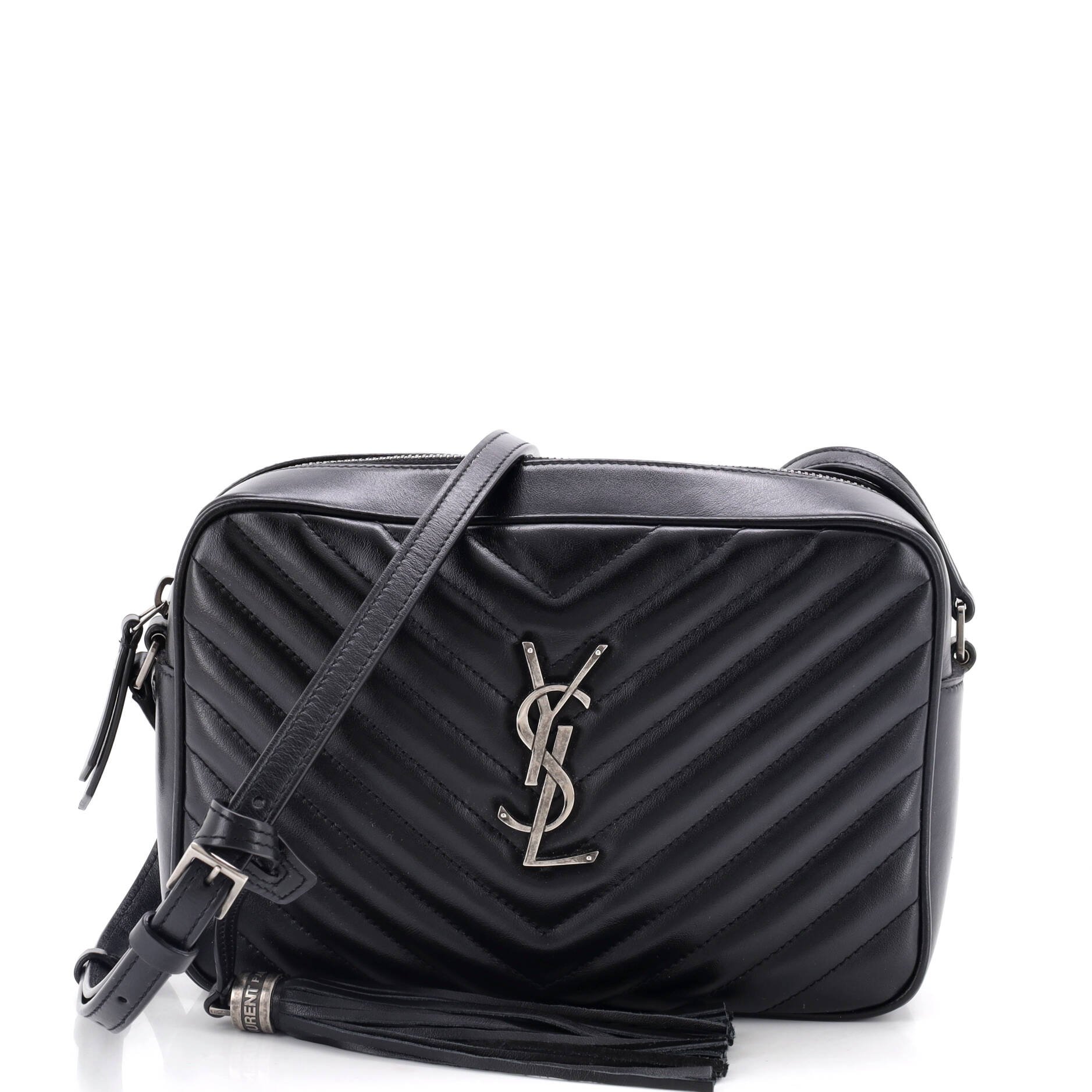 Lou Camera Bag Matelasse Chevron Leather Small
