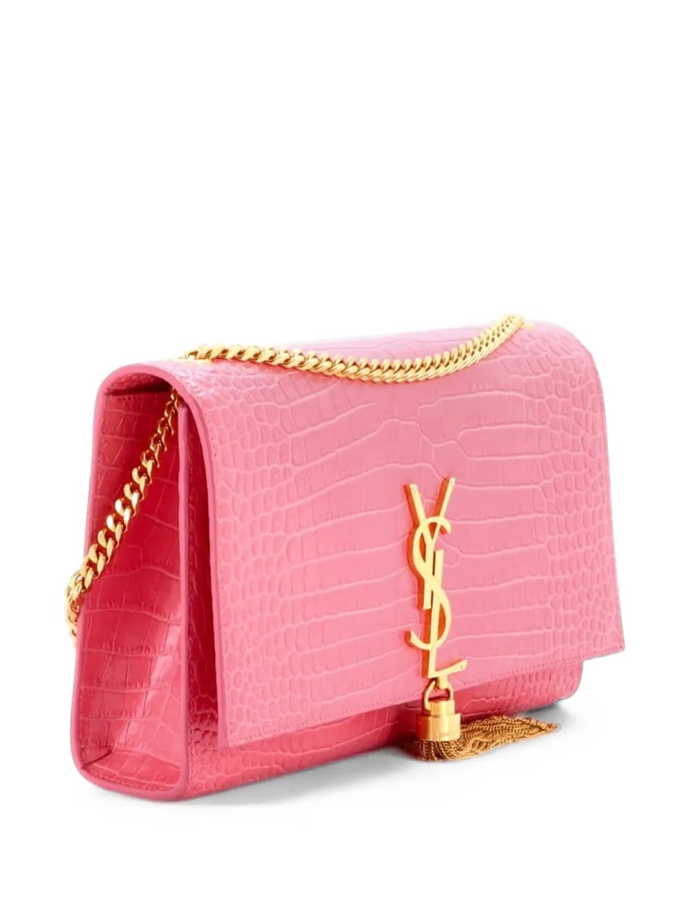 Classic Monogram Tassel Crocodile Embossed Leather Medium crossbody bag