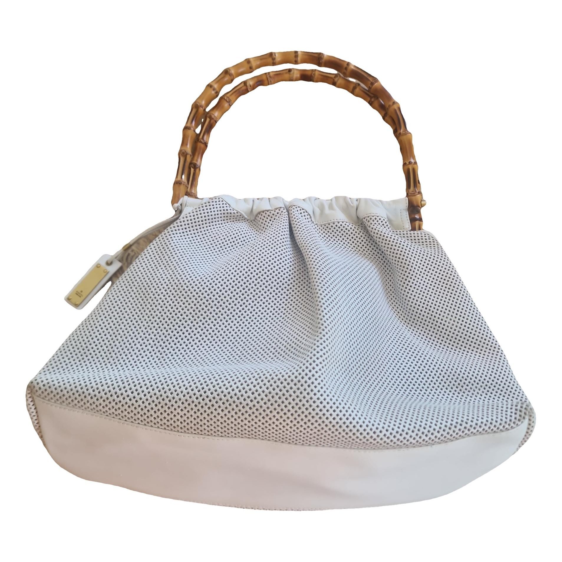 Bamboo Frame Satchel leather handbag