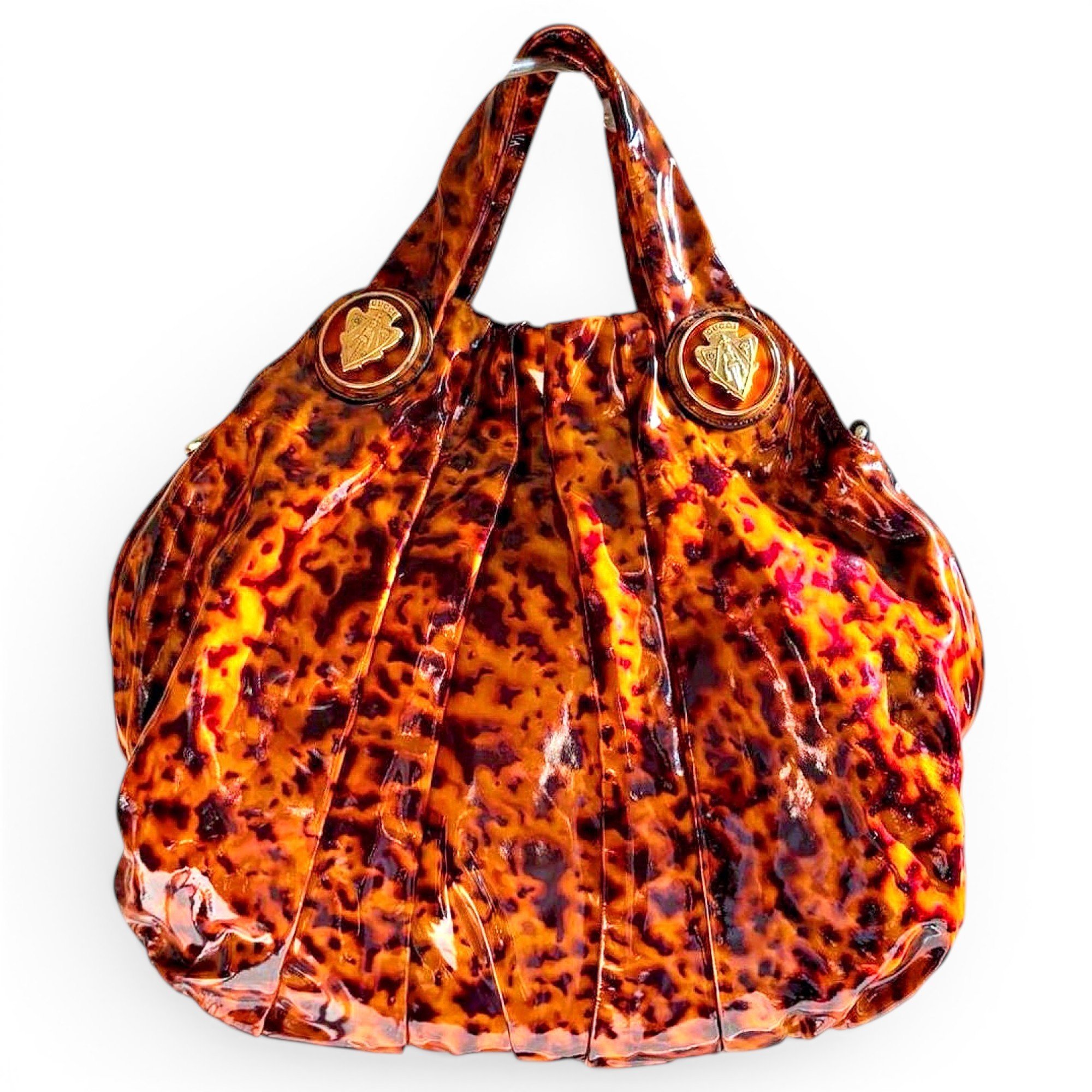 Patent leather handbag
