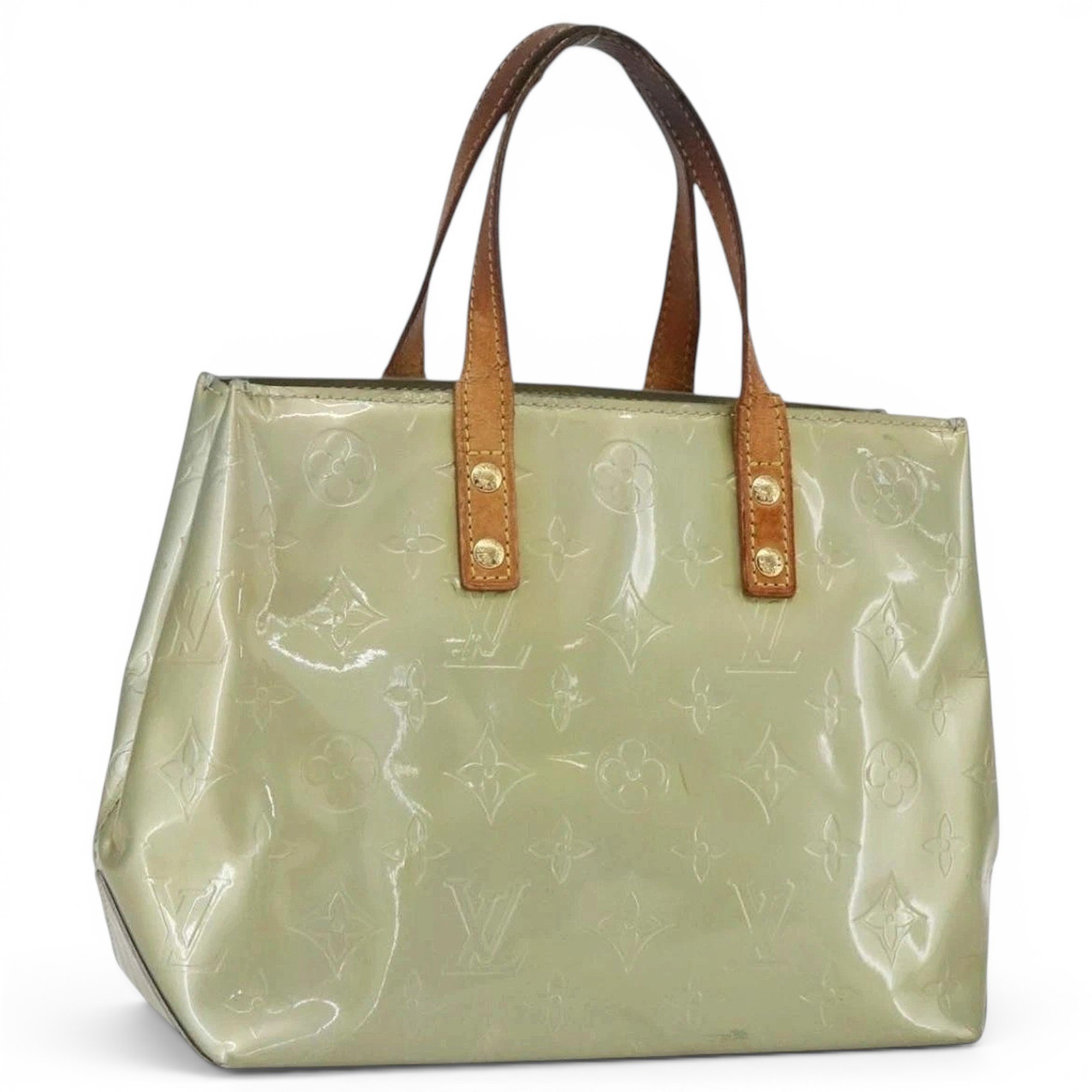 Patent leather handbag