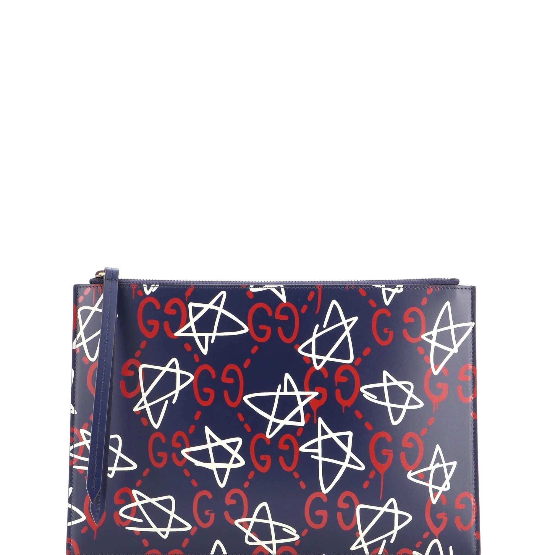 Leather clutch bag