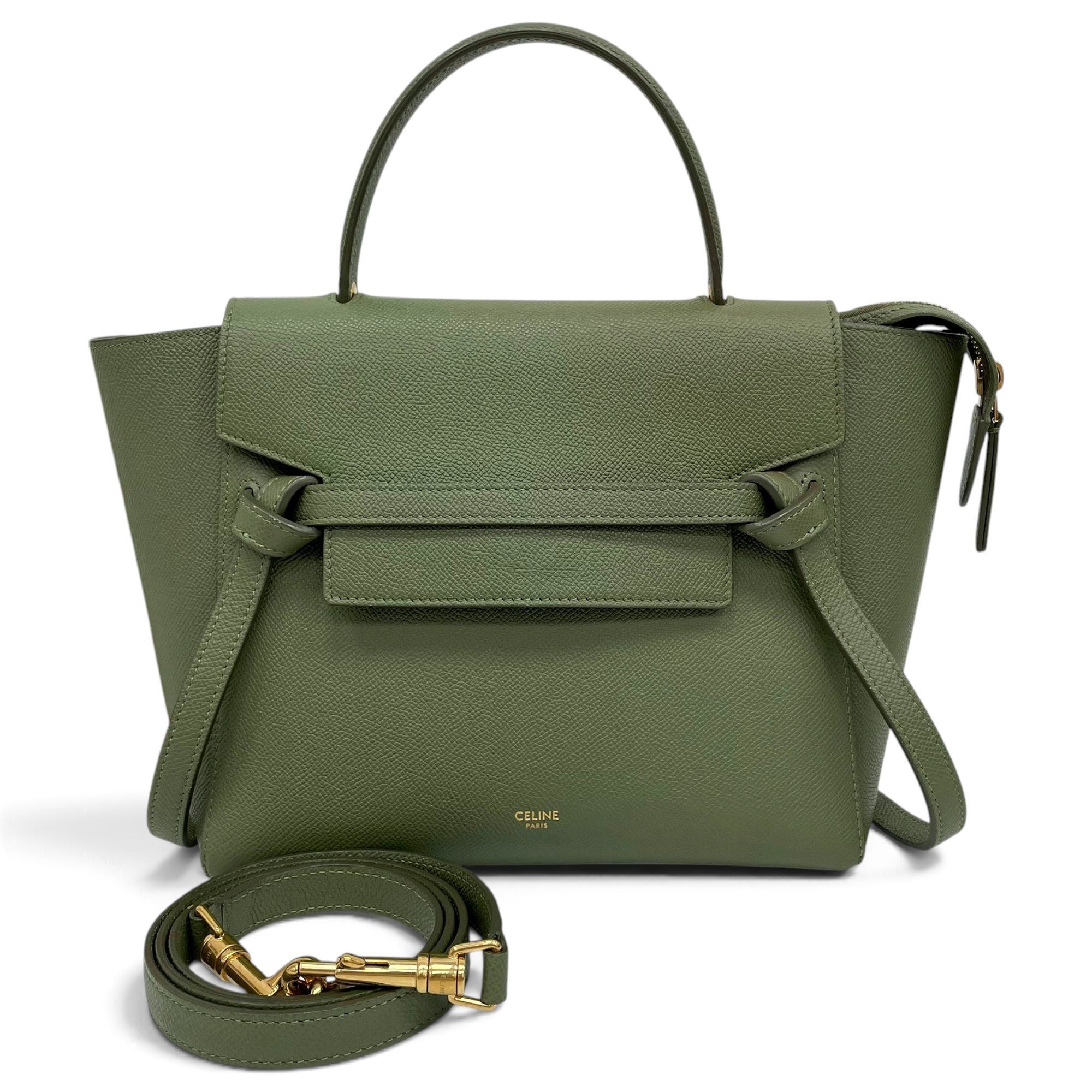 Belt leather handbag