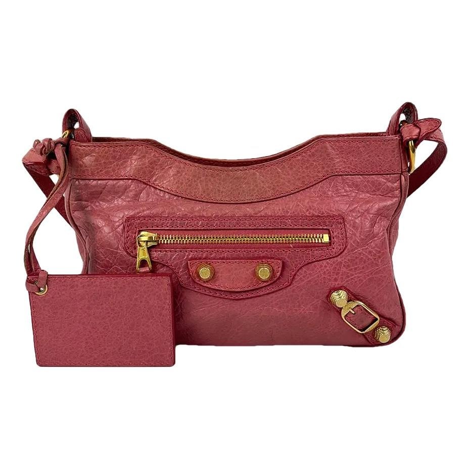 City leather handbag