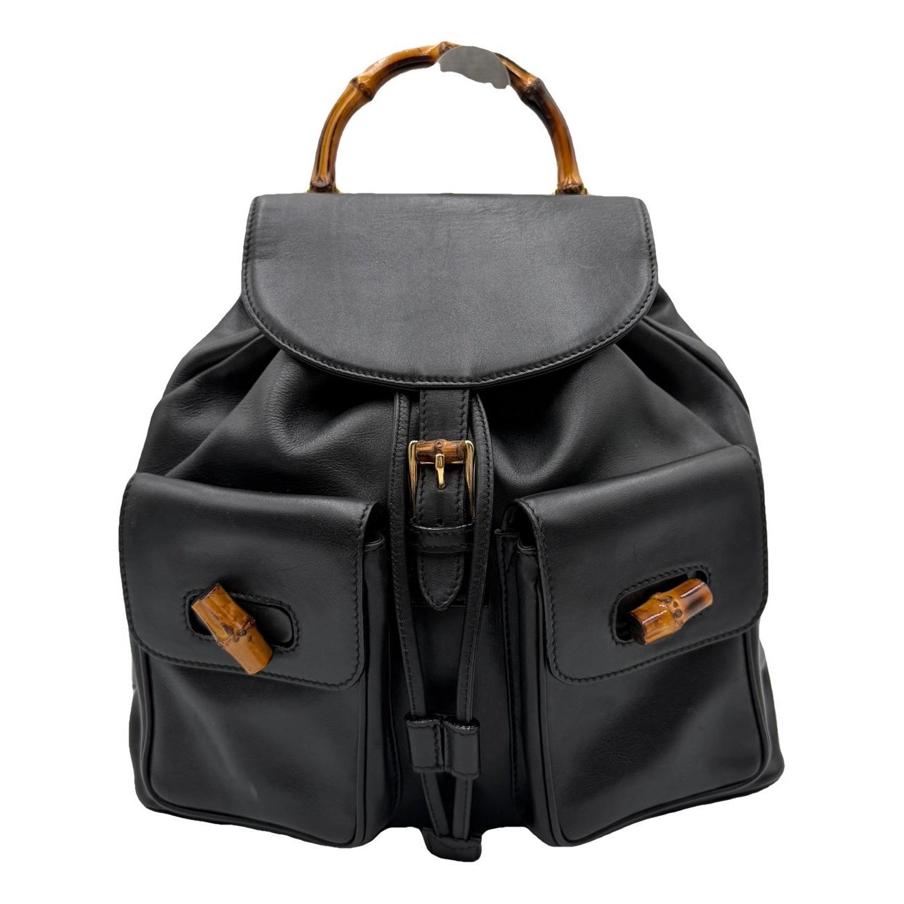 Vintage Bamboo leather backpack