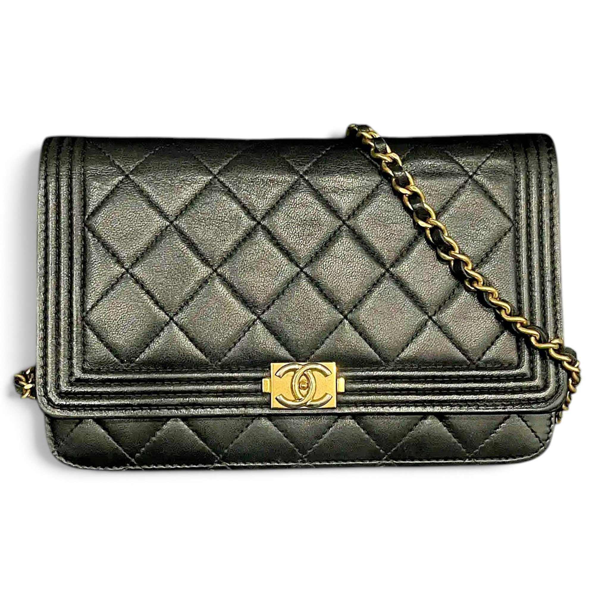 Wallet On Chain Boy leather handbag