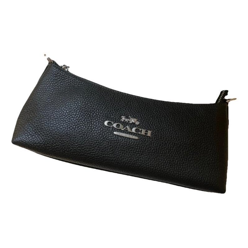 Leather clutch bag