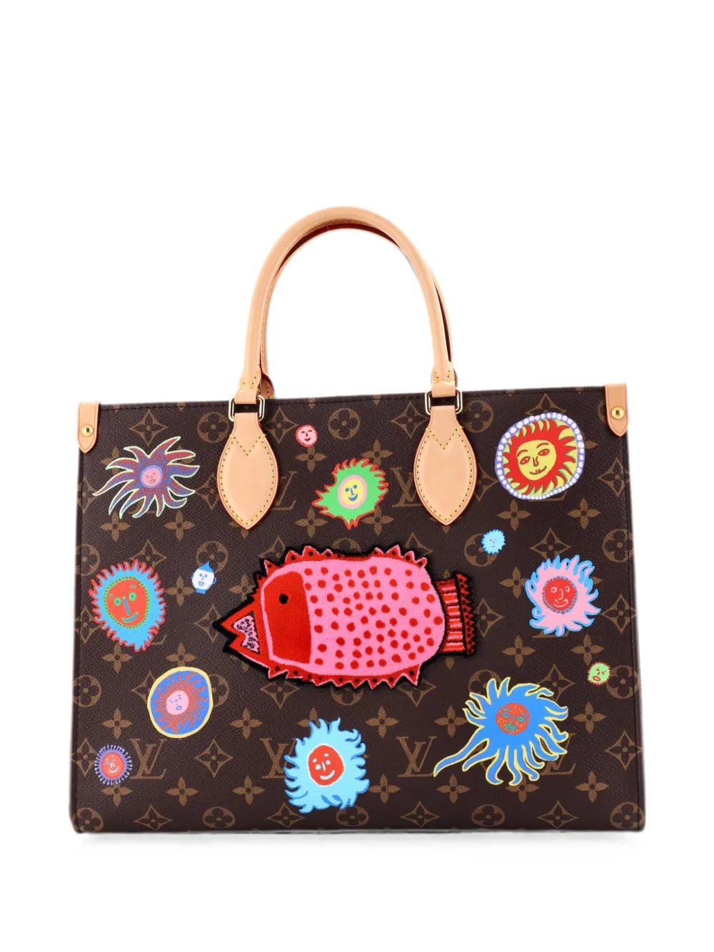 OnTheGo Yayoi Kusama Faces Monogram Canvas MM tote bag