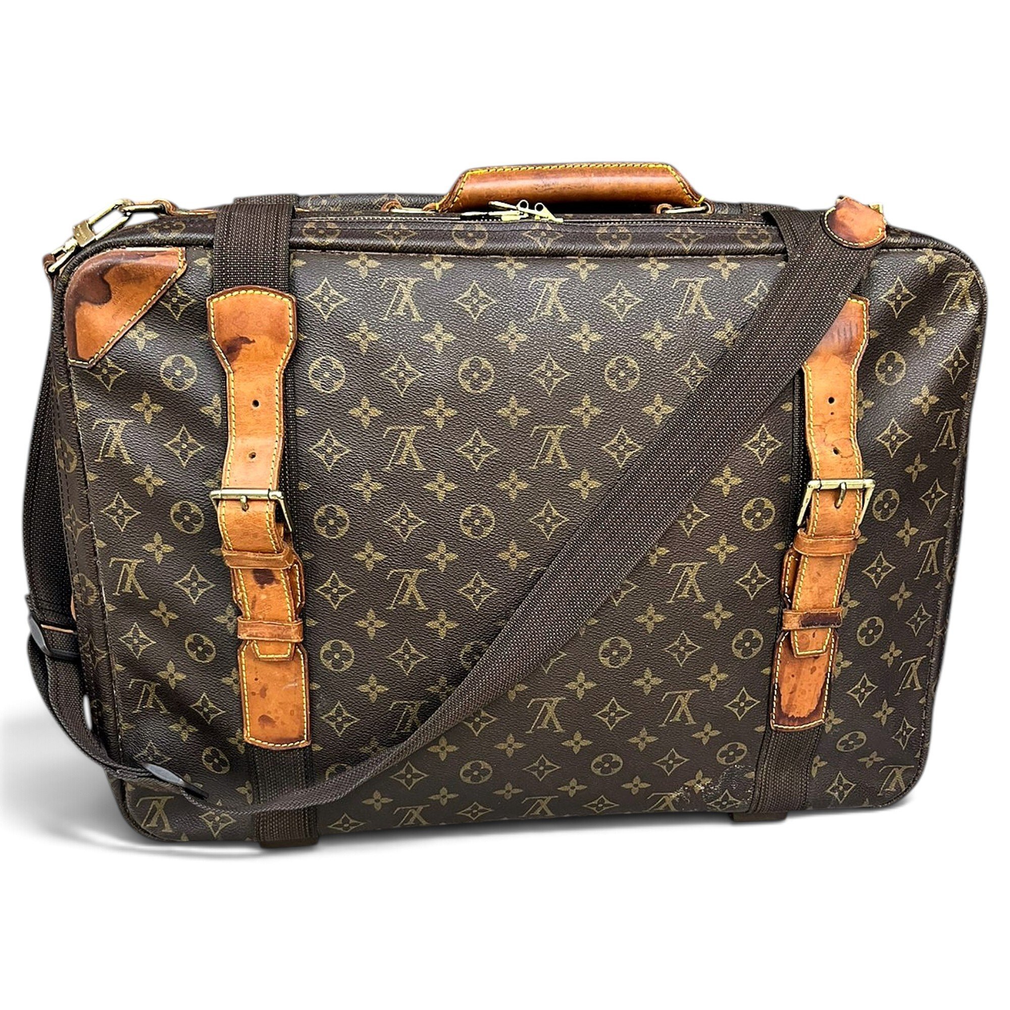 Satellite leather travel bag