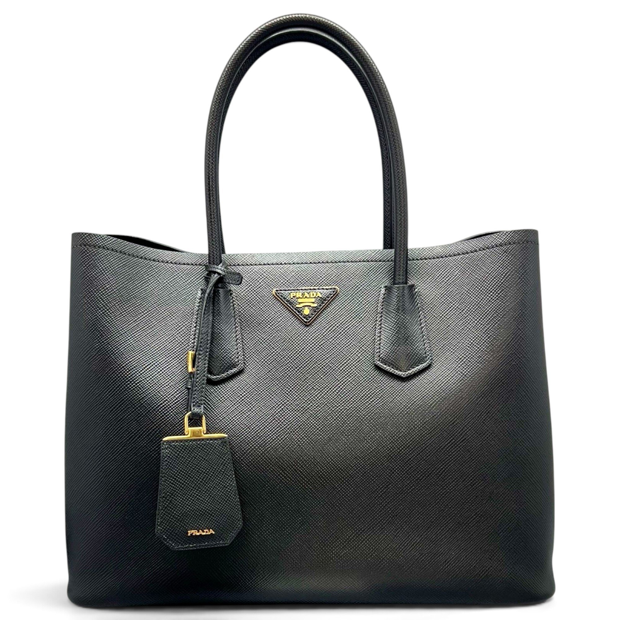 Double leather tote