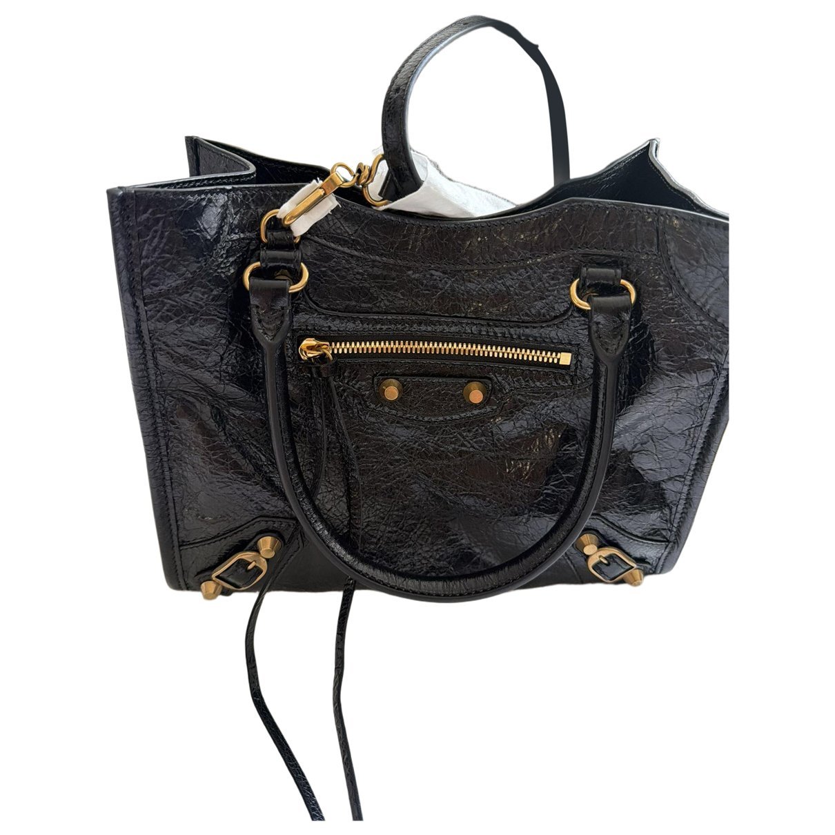 City leather handbag