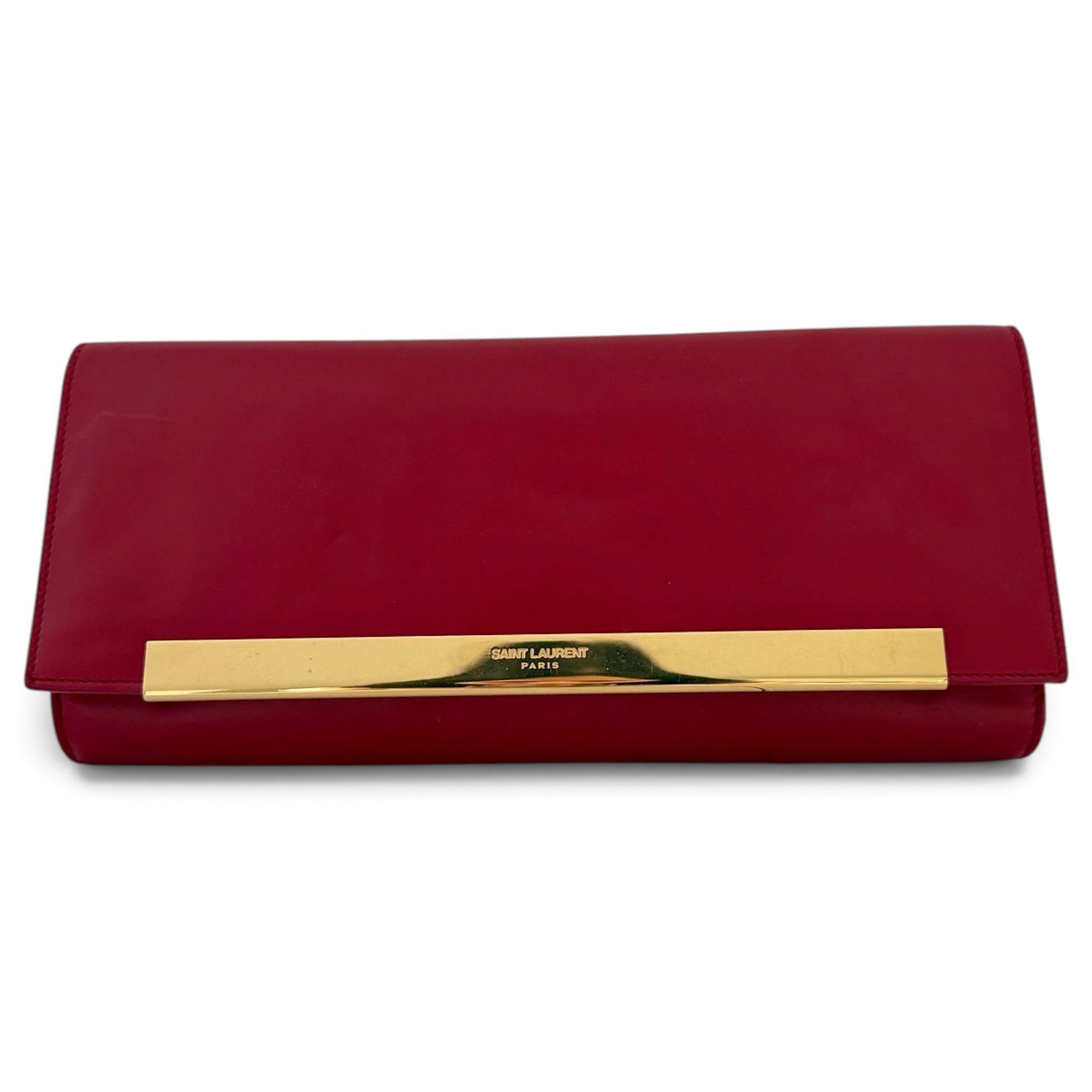 Leather clutch bag