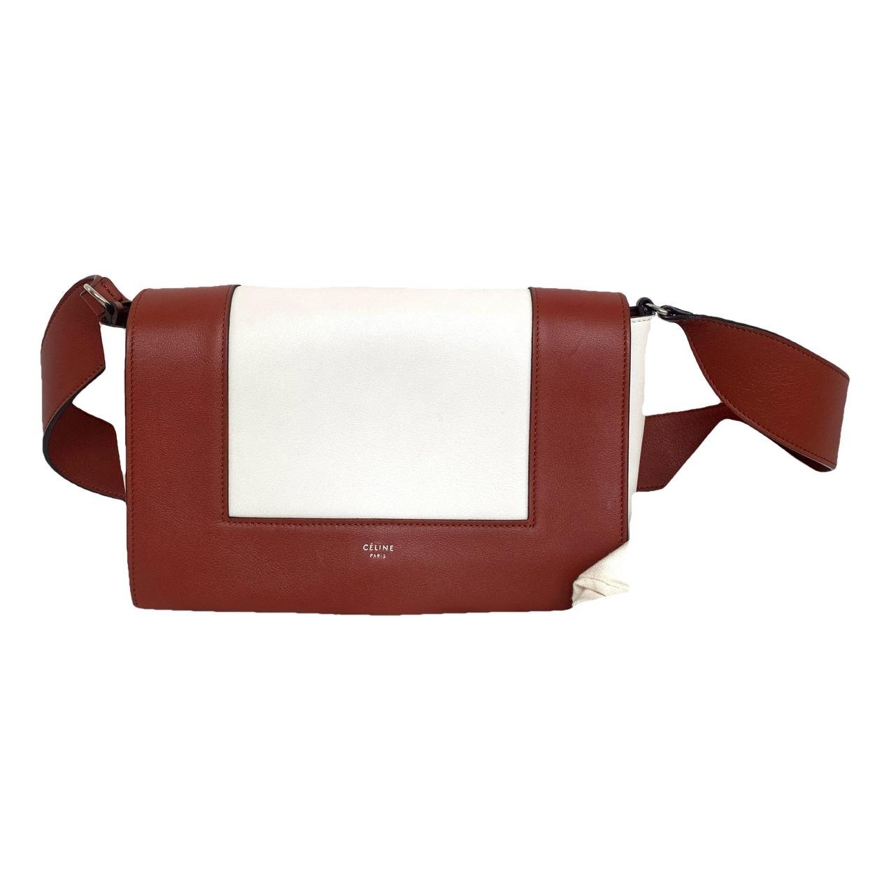 Frame leather handbag