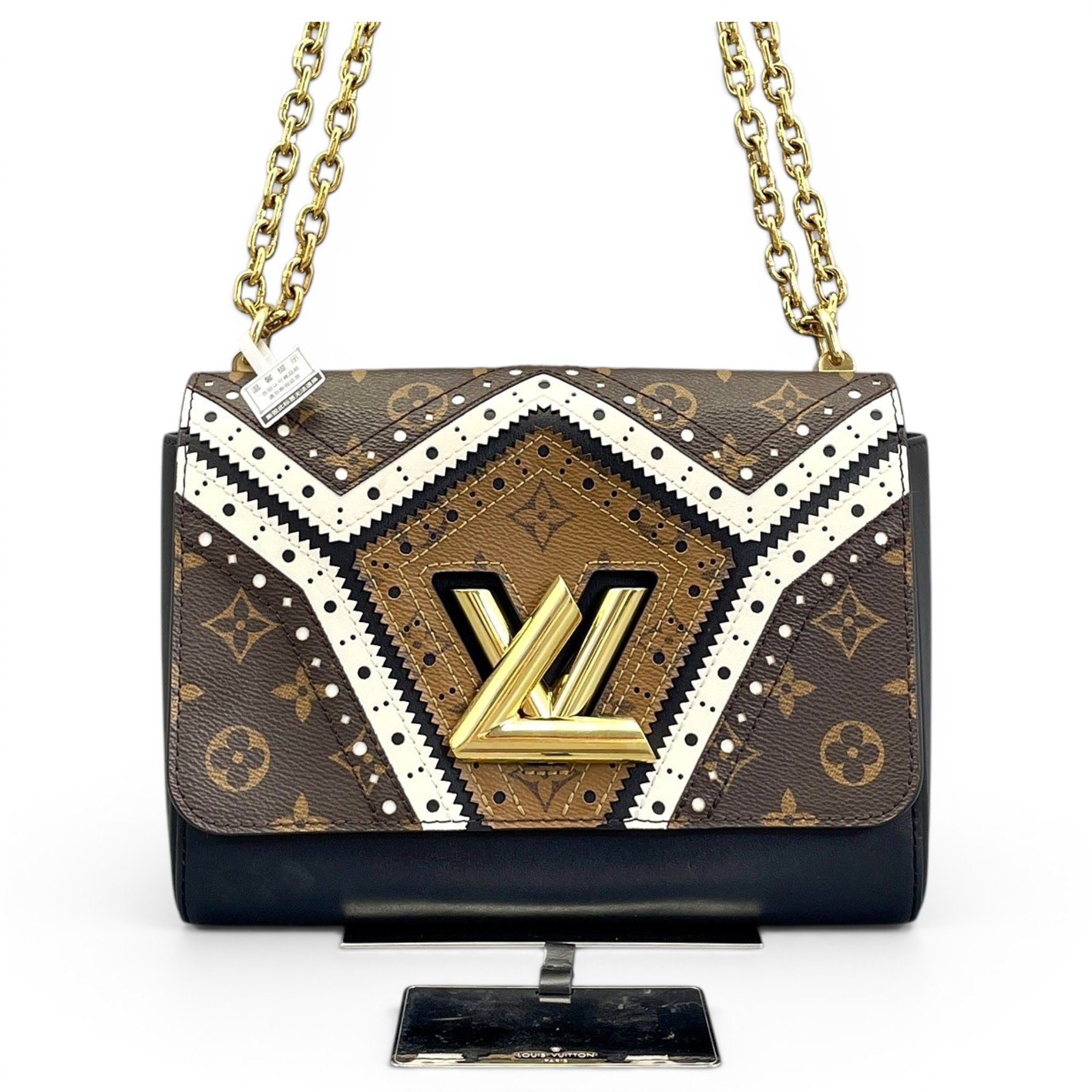 Twist leather handbag
