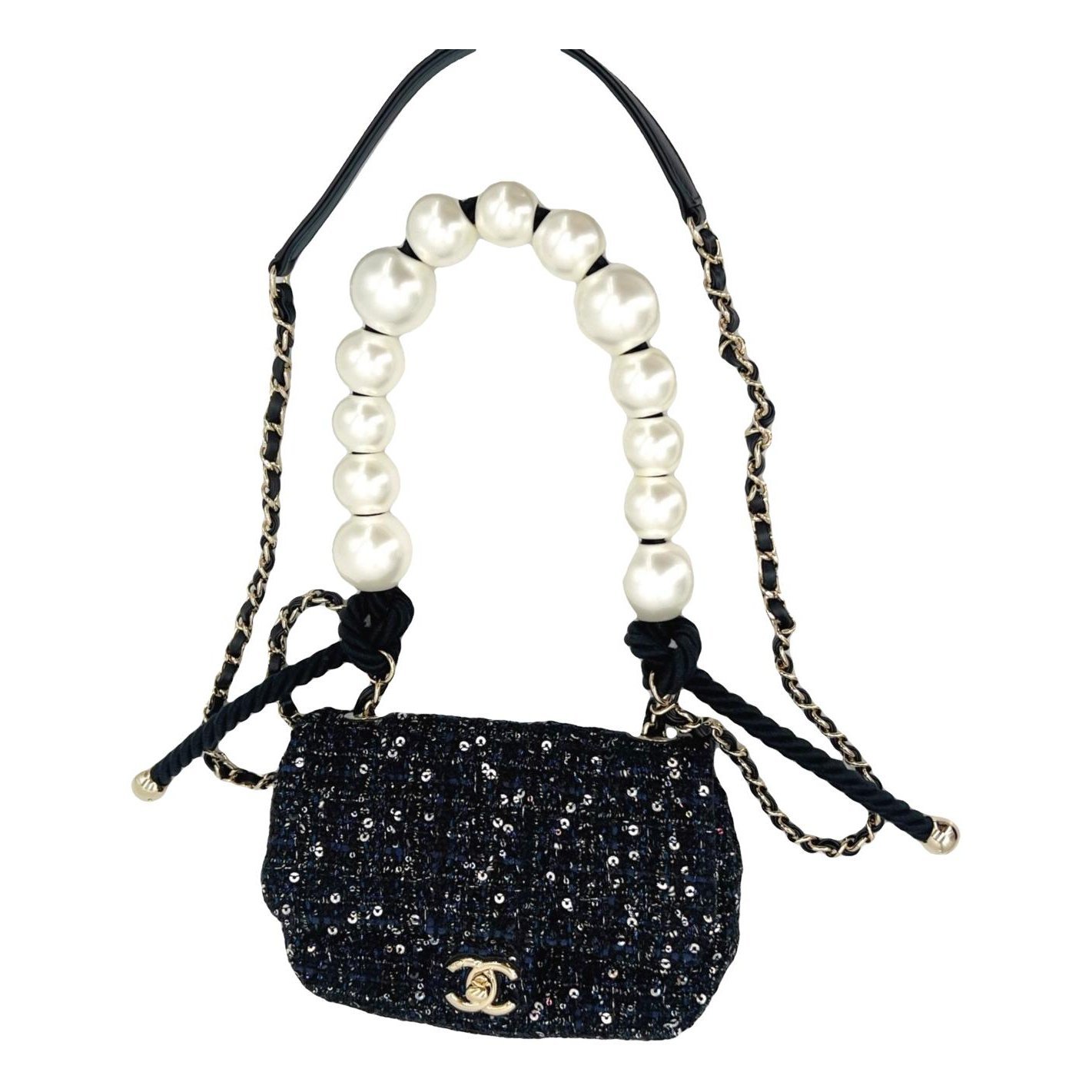 Chanel Pearl Bag tweed handbag