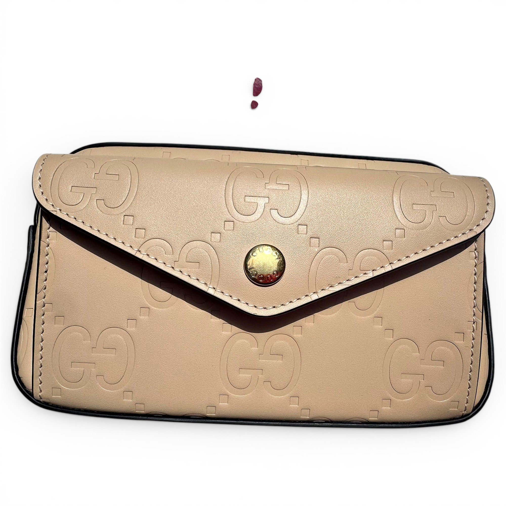 Leather clutch bag