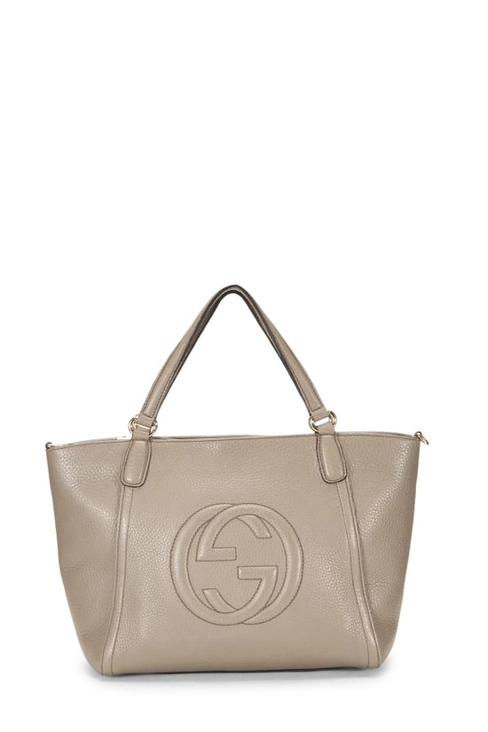 Beige Canvas Soho Top Handle Bag
