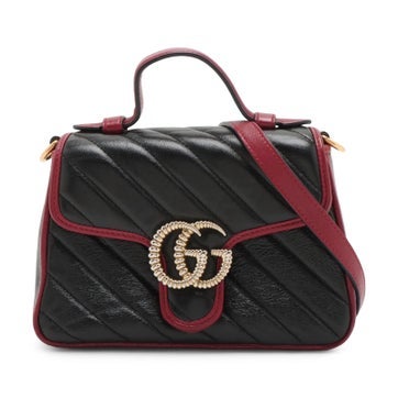 Leather GG Marmont Mini Top Handle