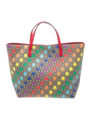Kids' GG Supreme Rainbow Star Tote Bag