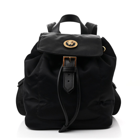 Versace Nylon Medusa Backpack Black