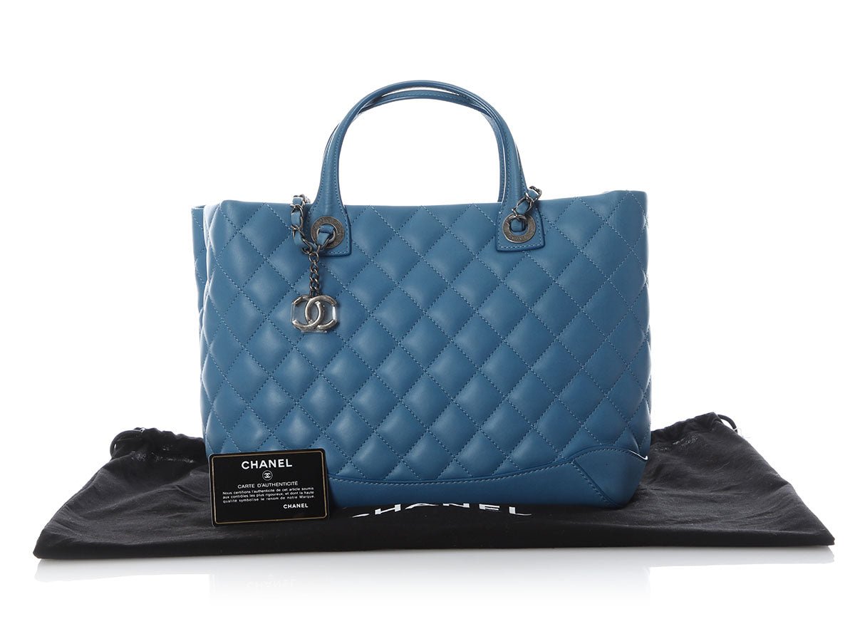 Chanel Medium Blue Easy Shopping Tote