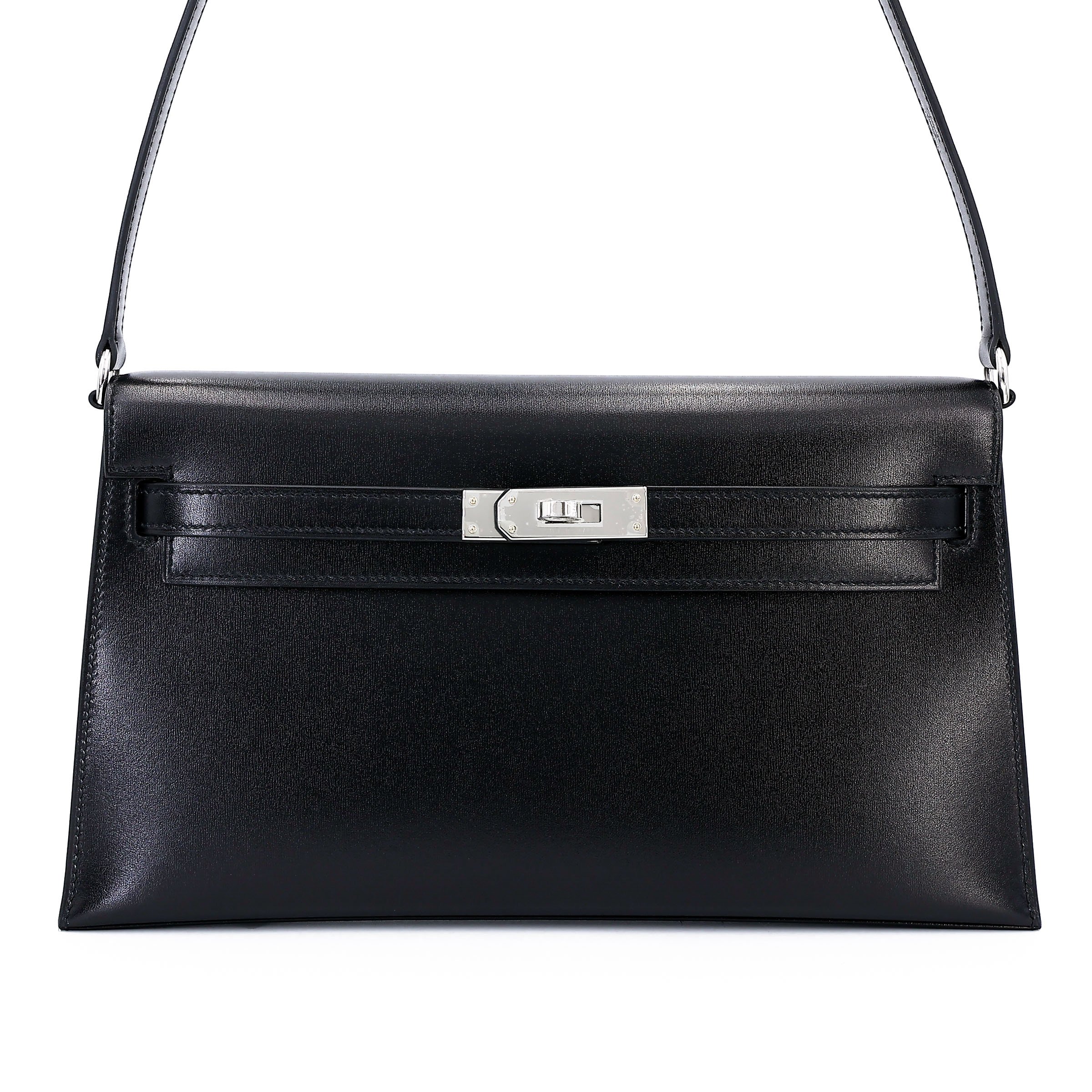 Hermes Brand New ( Rank N ) HERMÈS Kelly Elan Noir (89) Box-calf Palladium hardware K (2025)