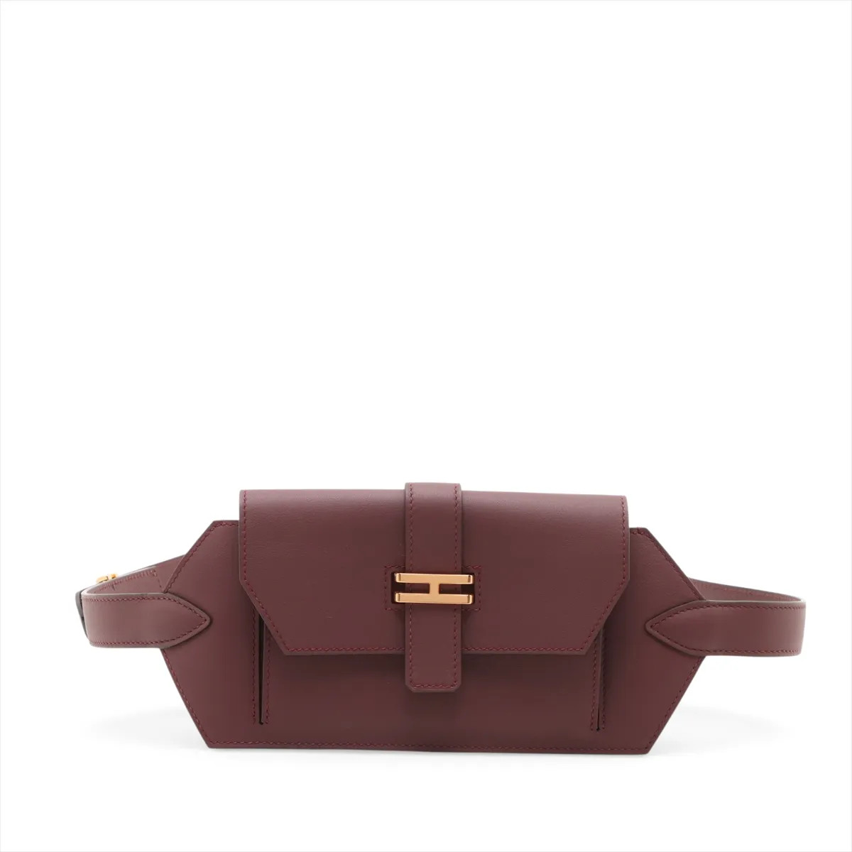 Hermès Elan Pocket 24 Veau Swift ×Veau Epsom Rouge H Rose Gold Metal Fittings K: