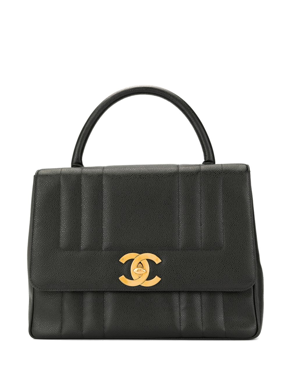 caviar skin Mademoiselle stitch handbag