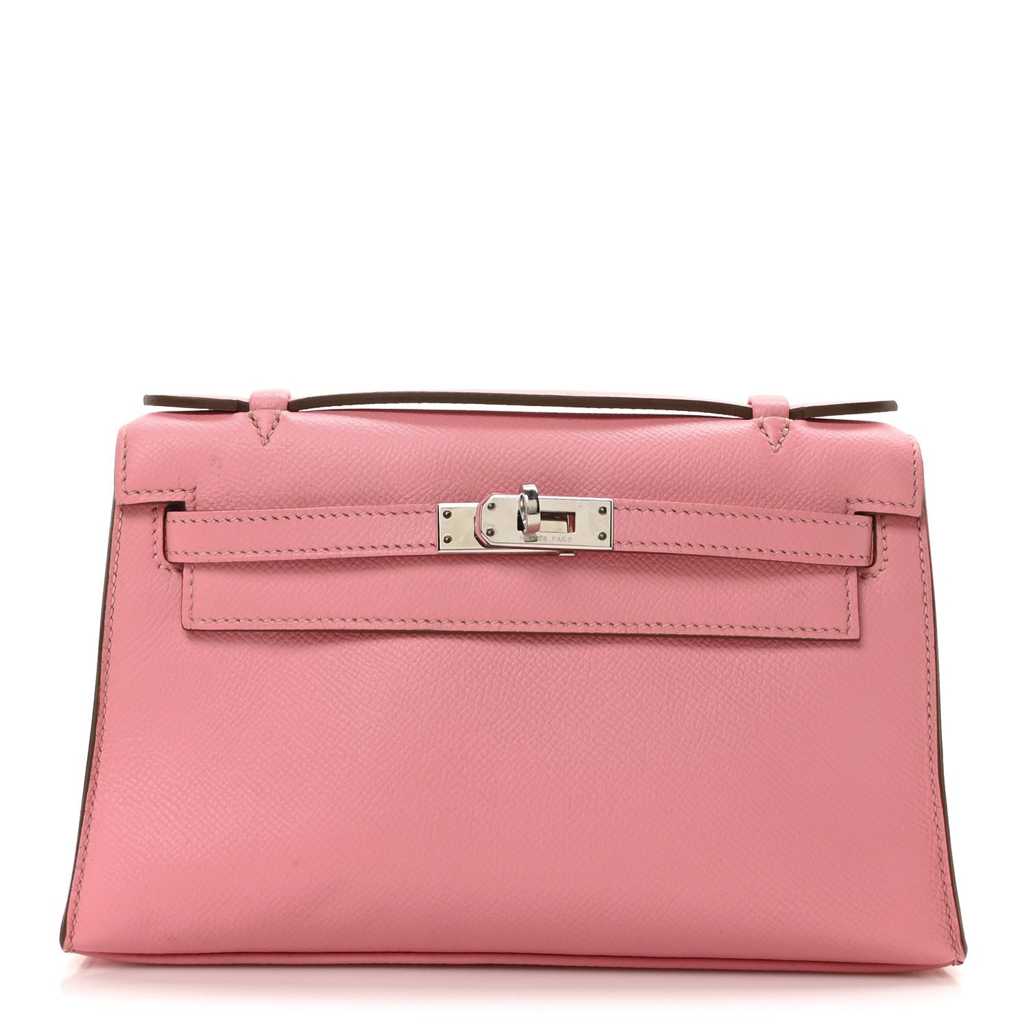 Hermes Epsom Kelly Pochette Clutch Rose Confetti