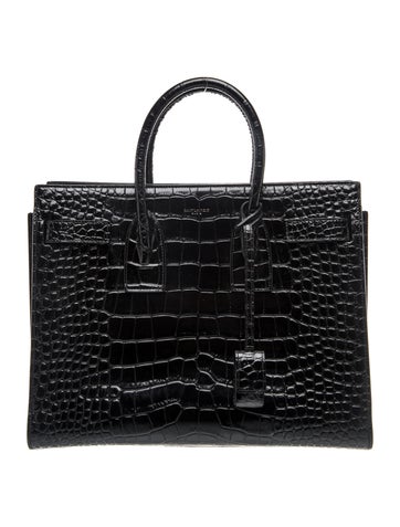Embossed Leather Sac De Jour Small