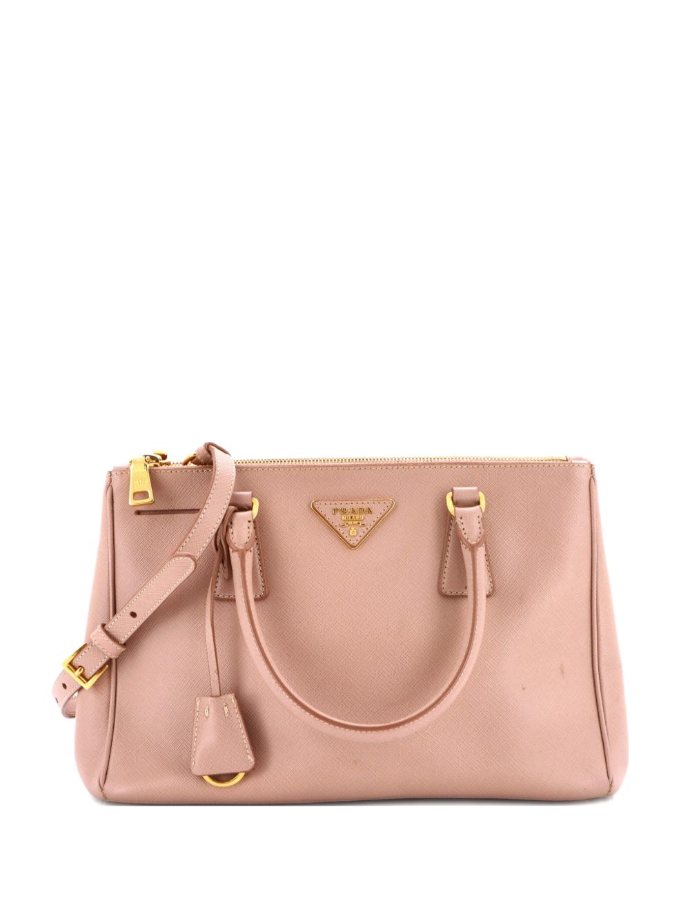 Double Zip Lux Saffiano Leather Small tote bag