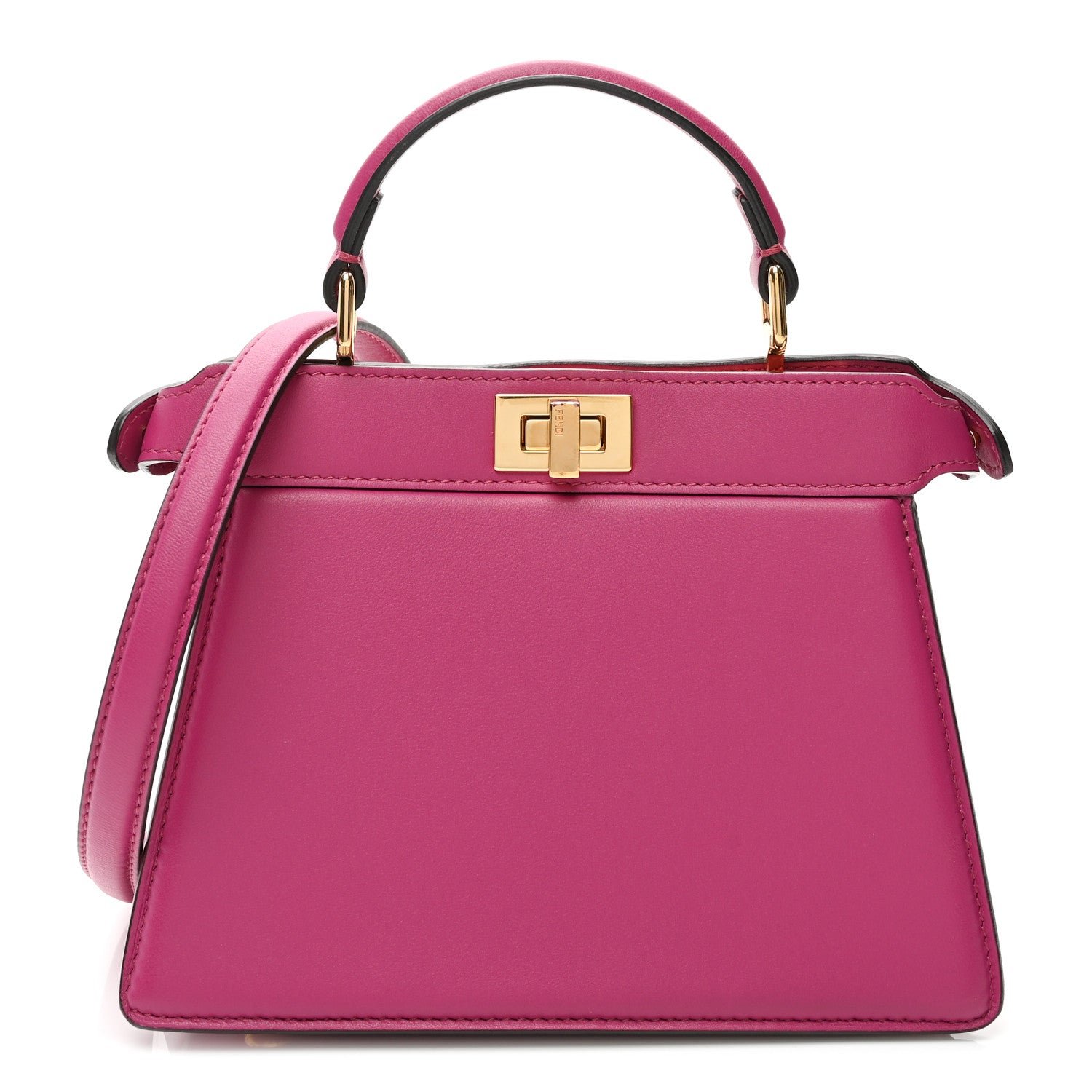 Fendi Fendi Shiny Nappa Petite Peekaboo I SEE U Satchel Ciclamino Pilar