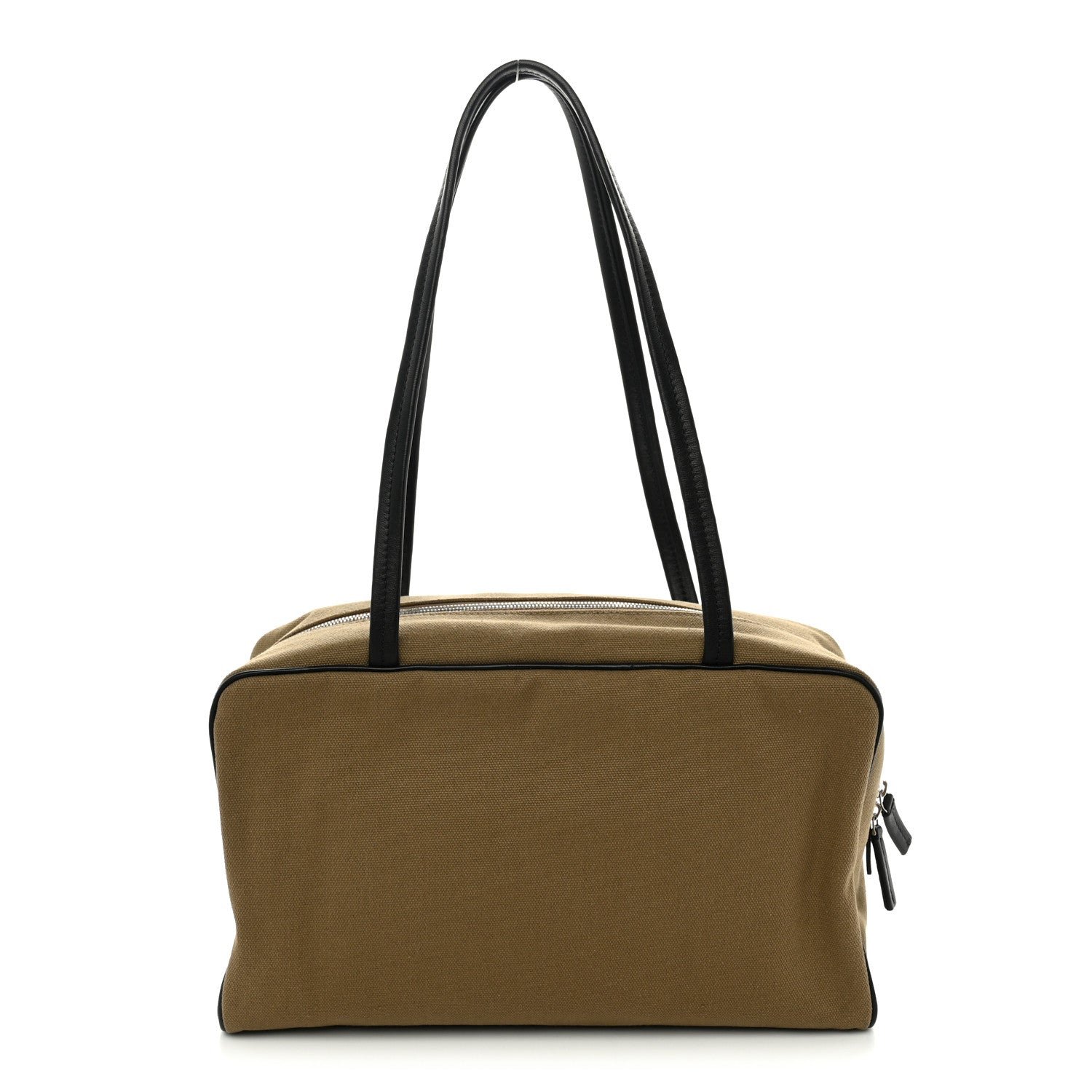 The Row Canvas Calfskin Astra Bowling Bag Khaki